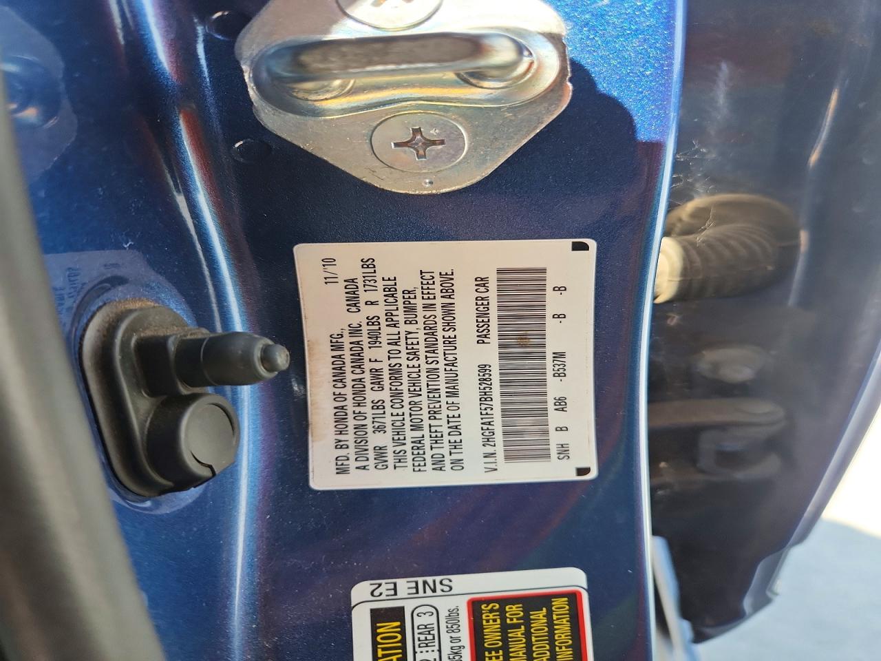 2011 HONDA CIVIC LX photo 23