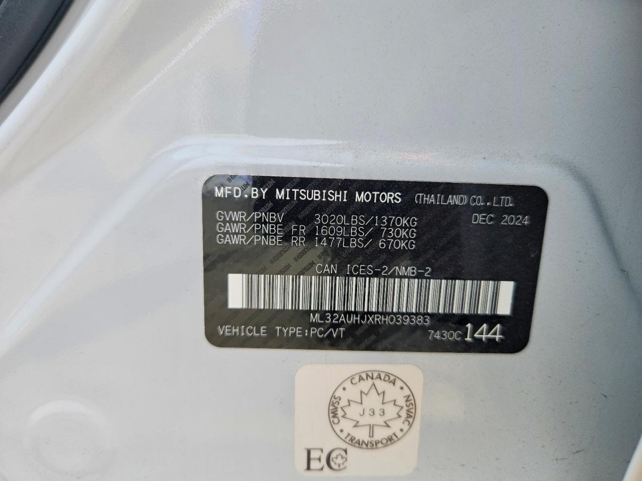 2024 MITSUBISHI MIRAGE ES photo 23