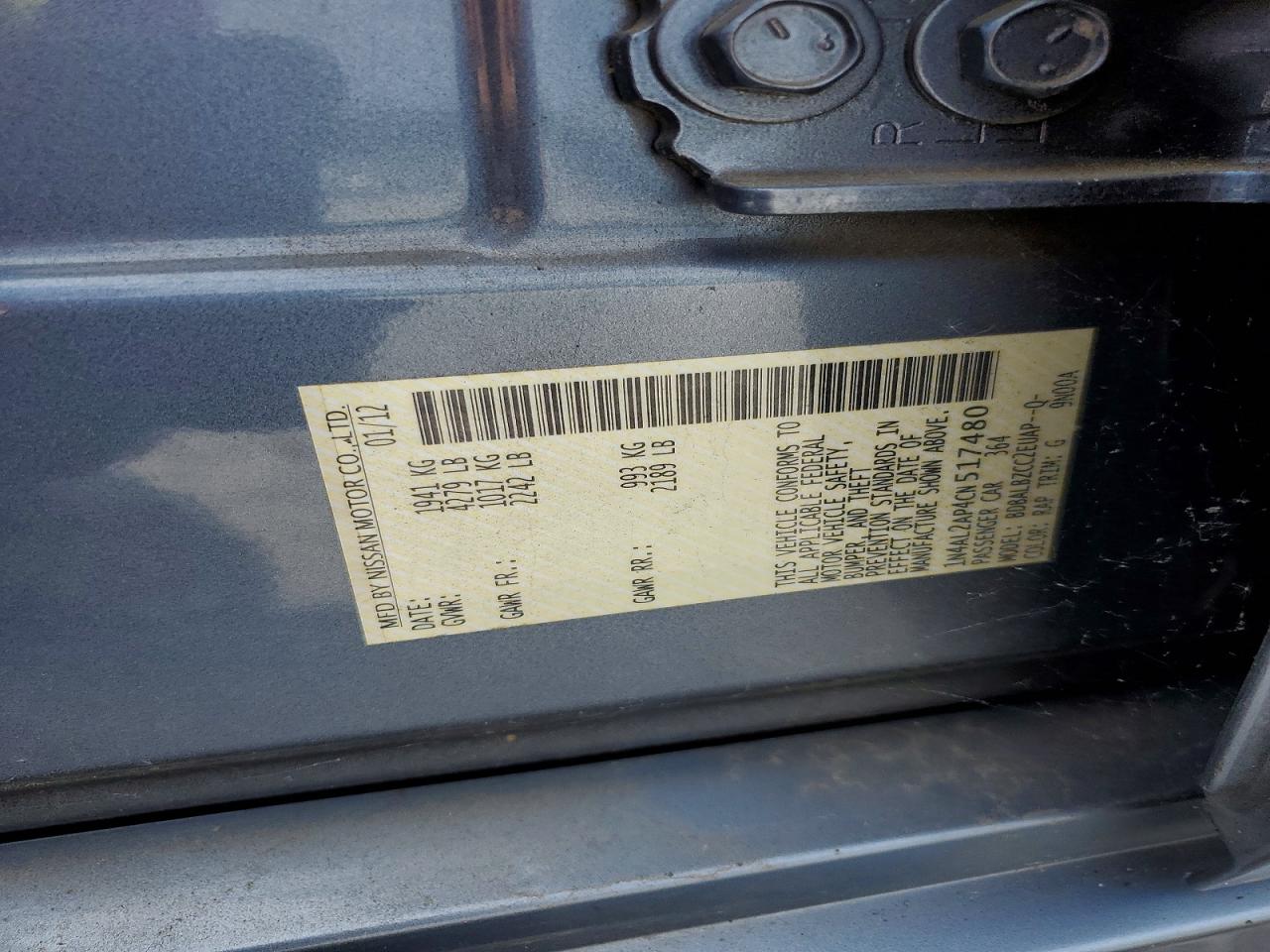 2012 NISSAN ALTIMA 2.5 photo 23