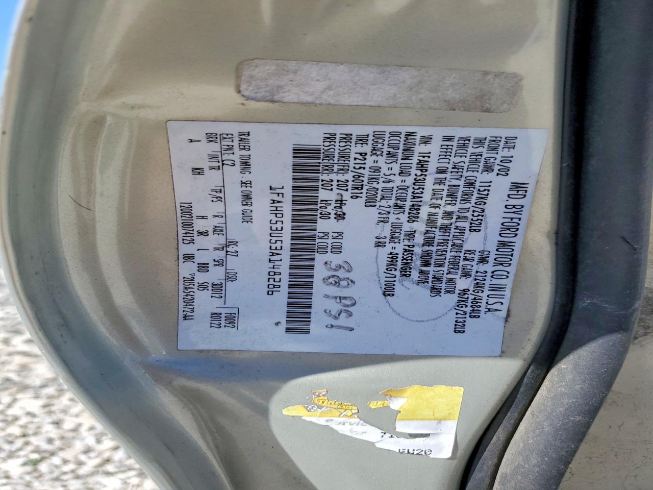 2003 FORD TAURUS SE photo 23