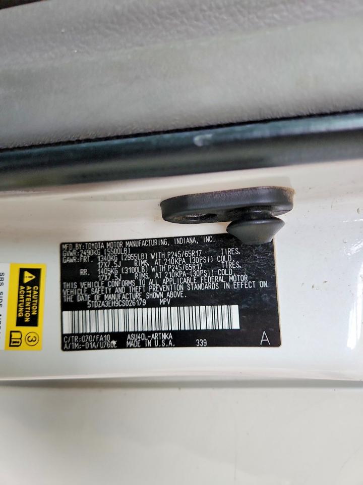2012 TOYOTA HIGHLANDER BASE photo 37