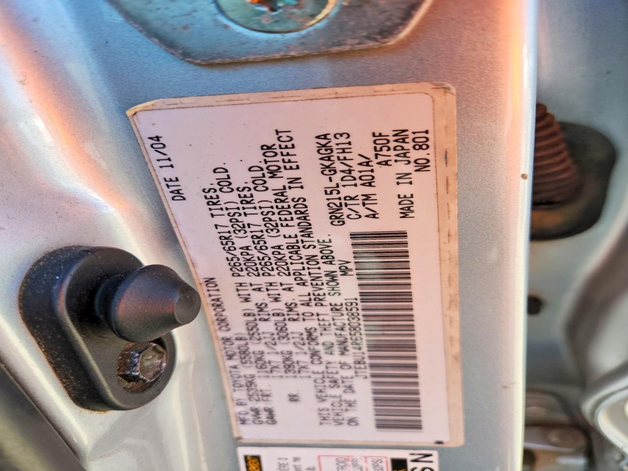 2005 TOYOTA 4RUNNER SPORT EDITION photo 37