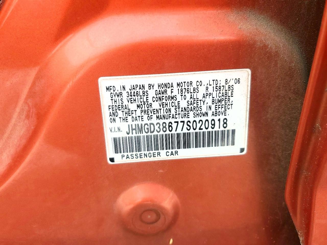 2007 HONDA FIT S photo 23