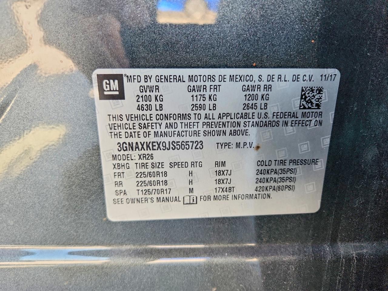 2018 CHEVROLET EQUINOX LT photo 25