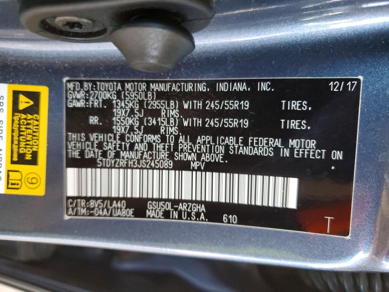 2018 TOYOTA HIGHLANDER LIMITED photo 25