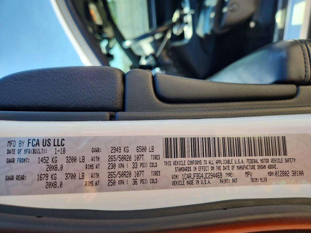 2018 JEEP GRAND CHEROKEE LIMITED photo 34