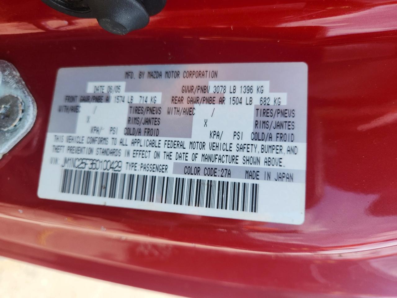 2006 MAZDA MX-5 MIATA photo 23