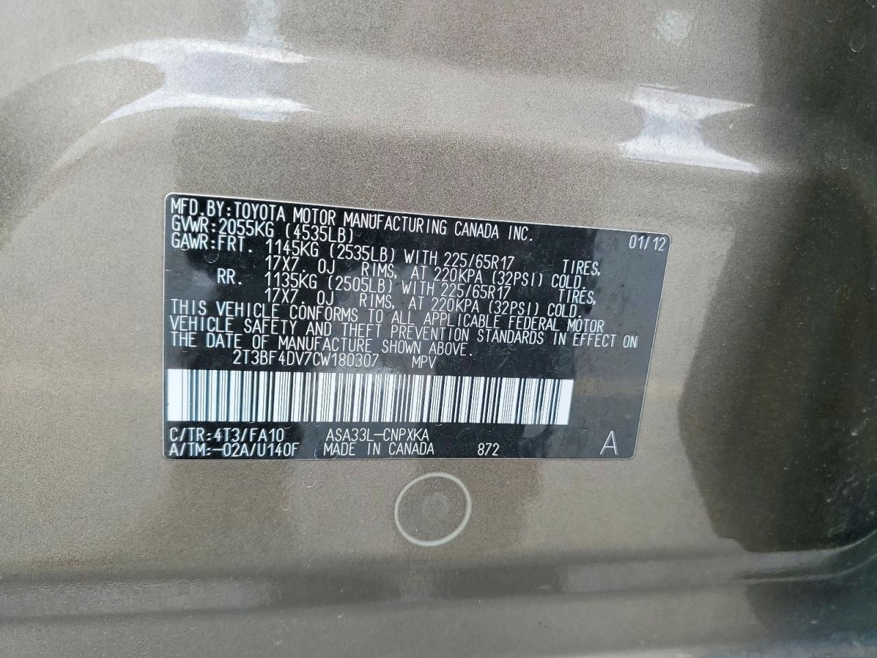 2012 TOYOTA RAV4 BASE photo 25