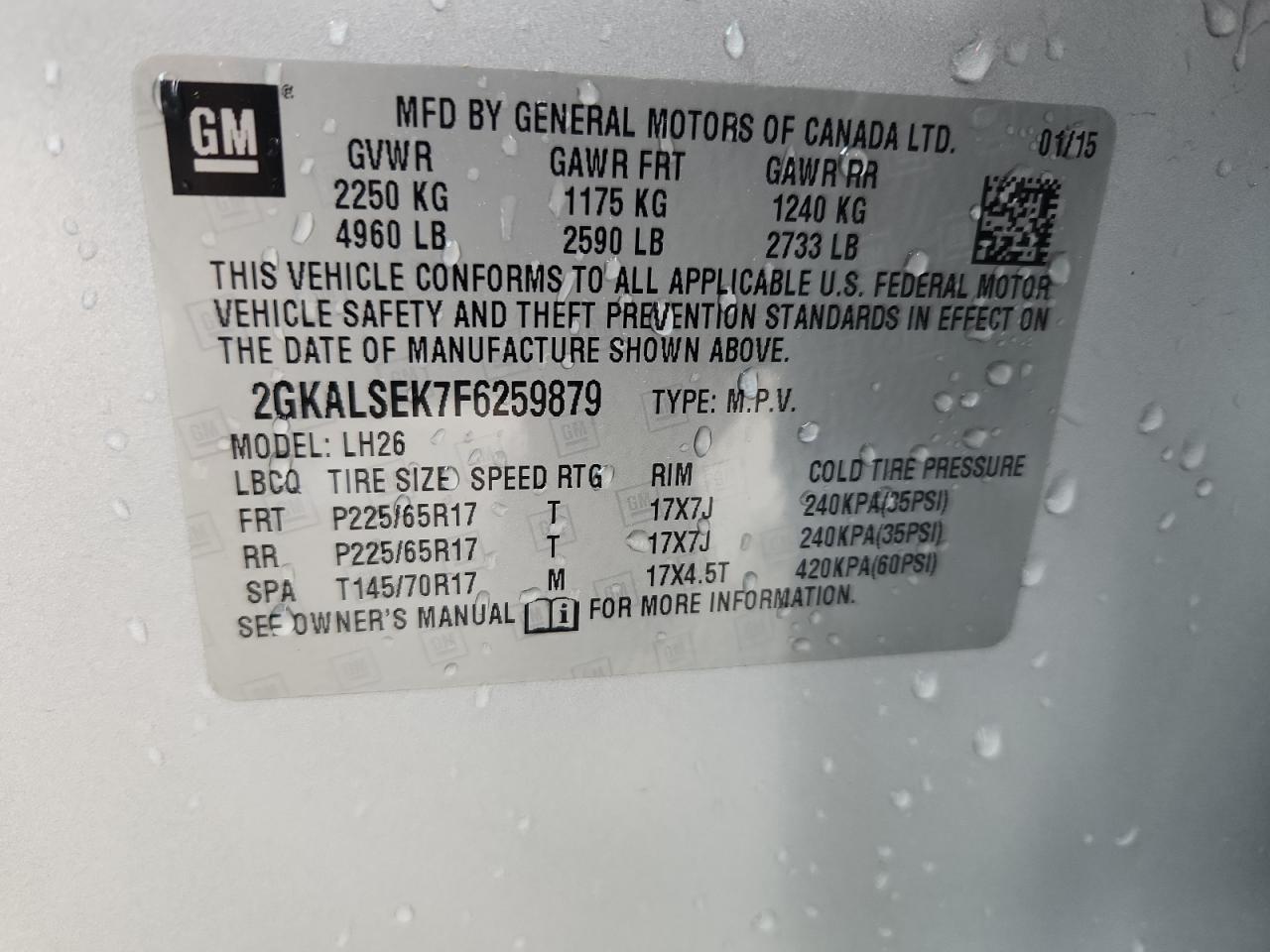 2015 GMC TERRAIN SLT photo 37