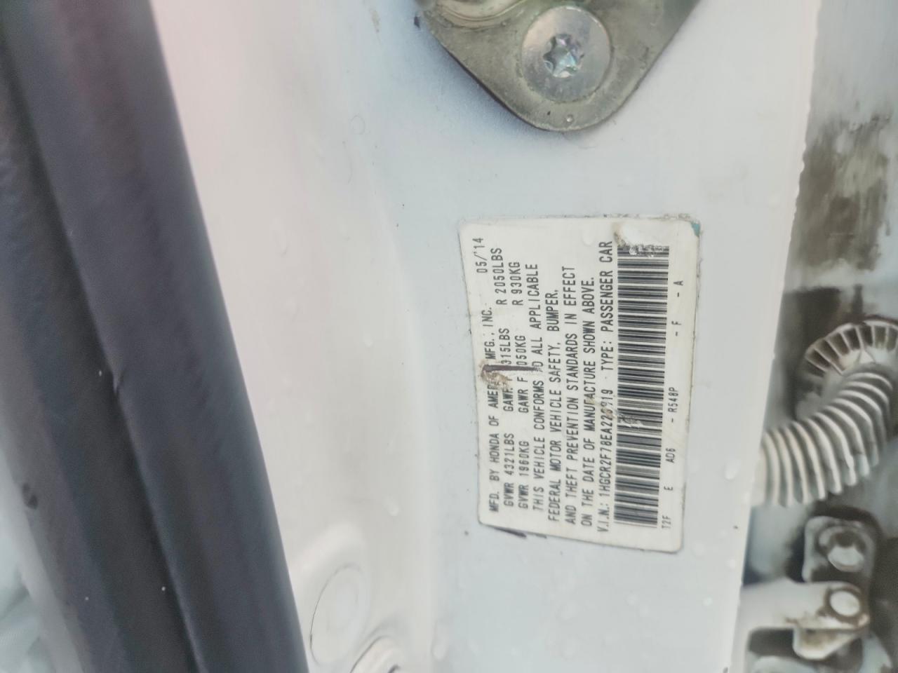 2014 HONDA ACCORD EX photo 34