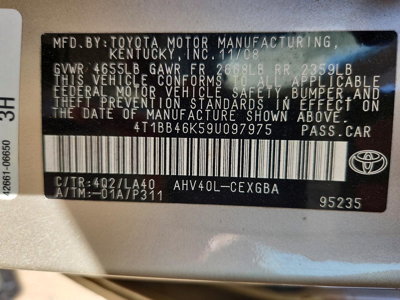 2009 TOYOTA CAMRY HYBRID photo 23