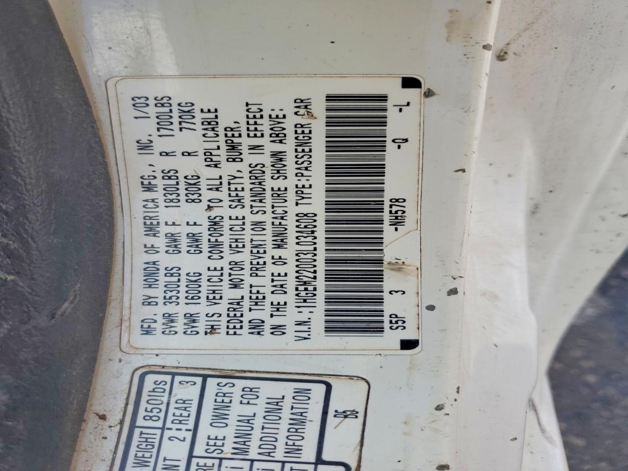 2003 HONDA CIVIC EX photo 23