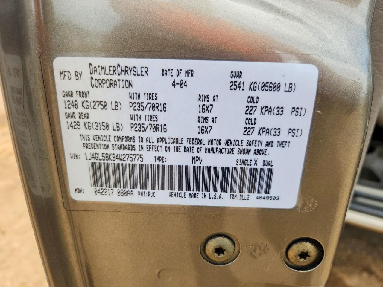 2004 JEEP LIBERTY LIMITED photo 25