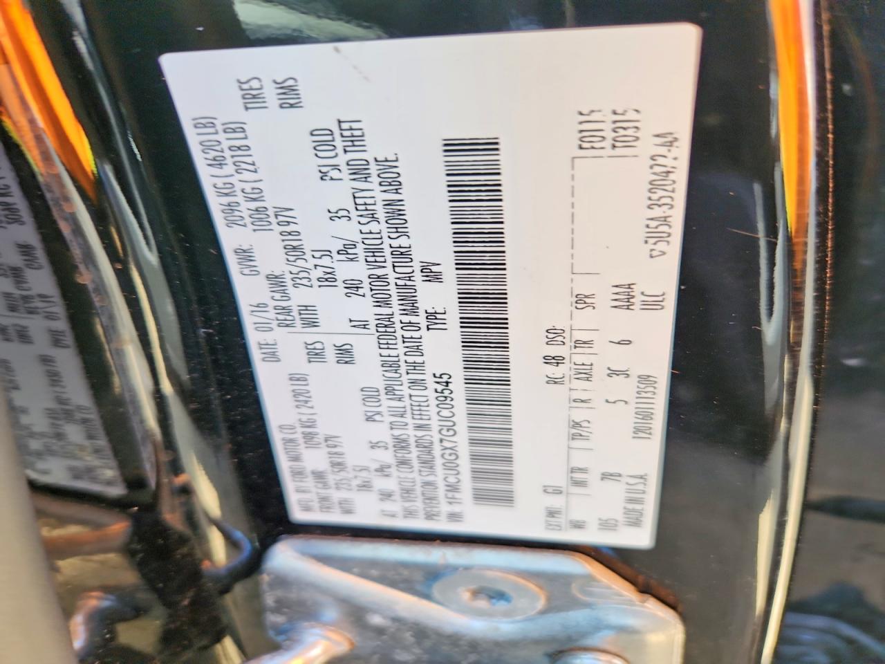 2016 FORD ESCAPE SE photo 23