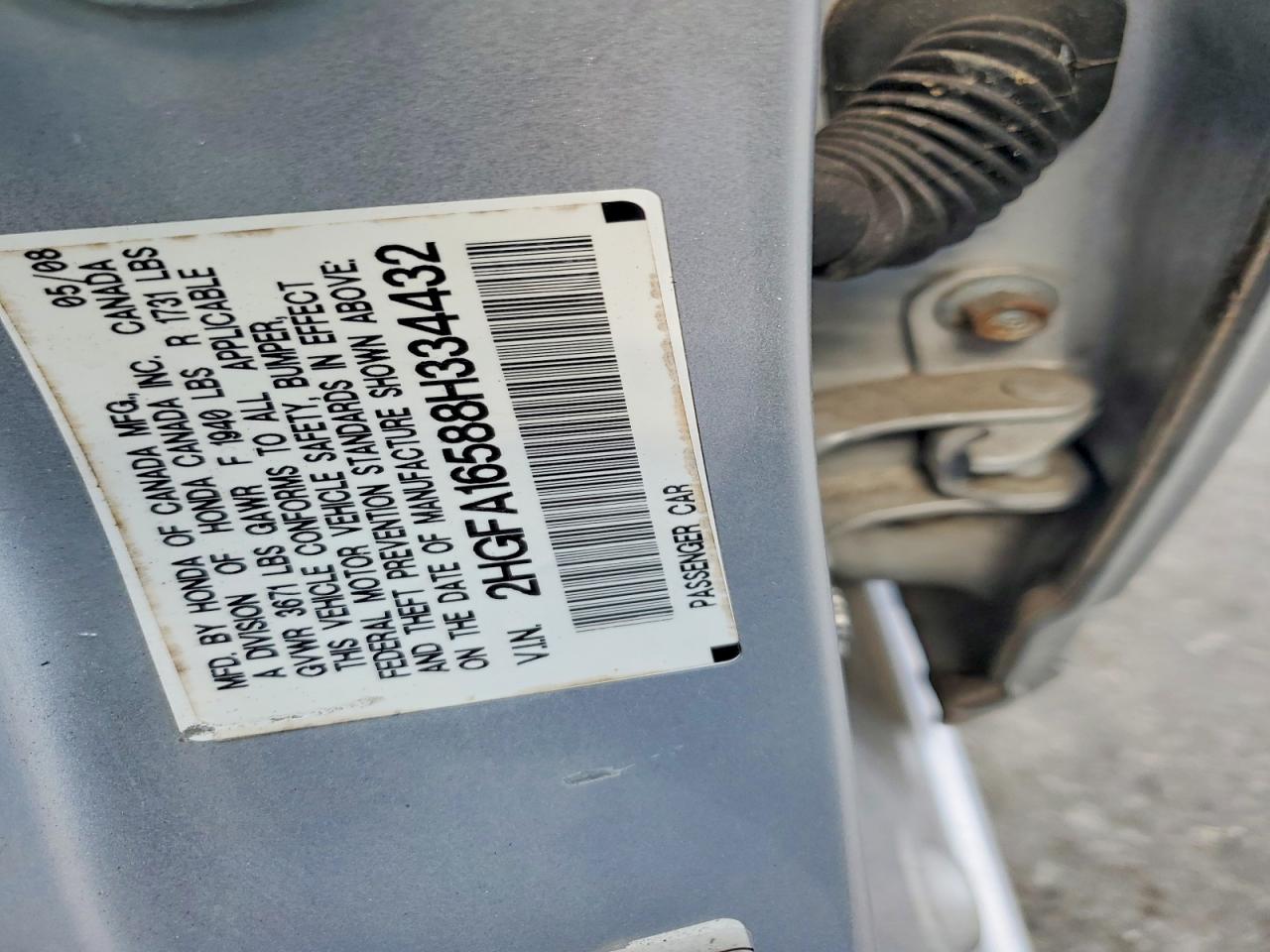 2008 HONDA CIVIC LX photo 23