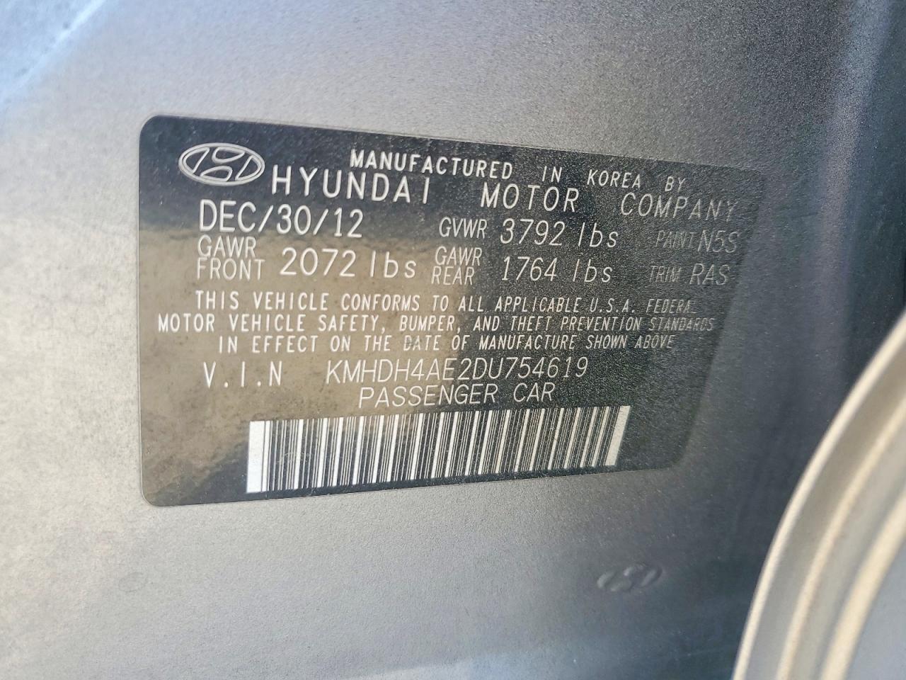 2013 HYUNDAI ELANTRA GLS photo 37