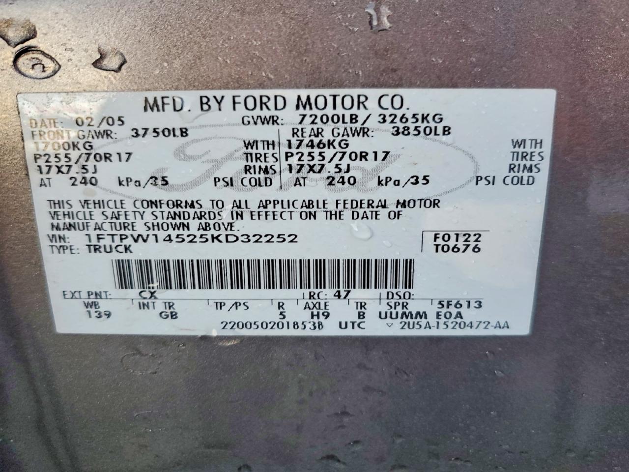 2005 FORD F150 SUPERCREW photo 12