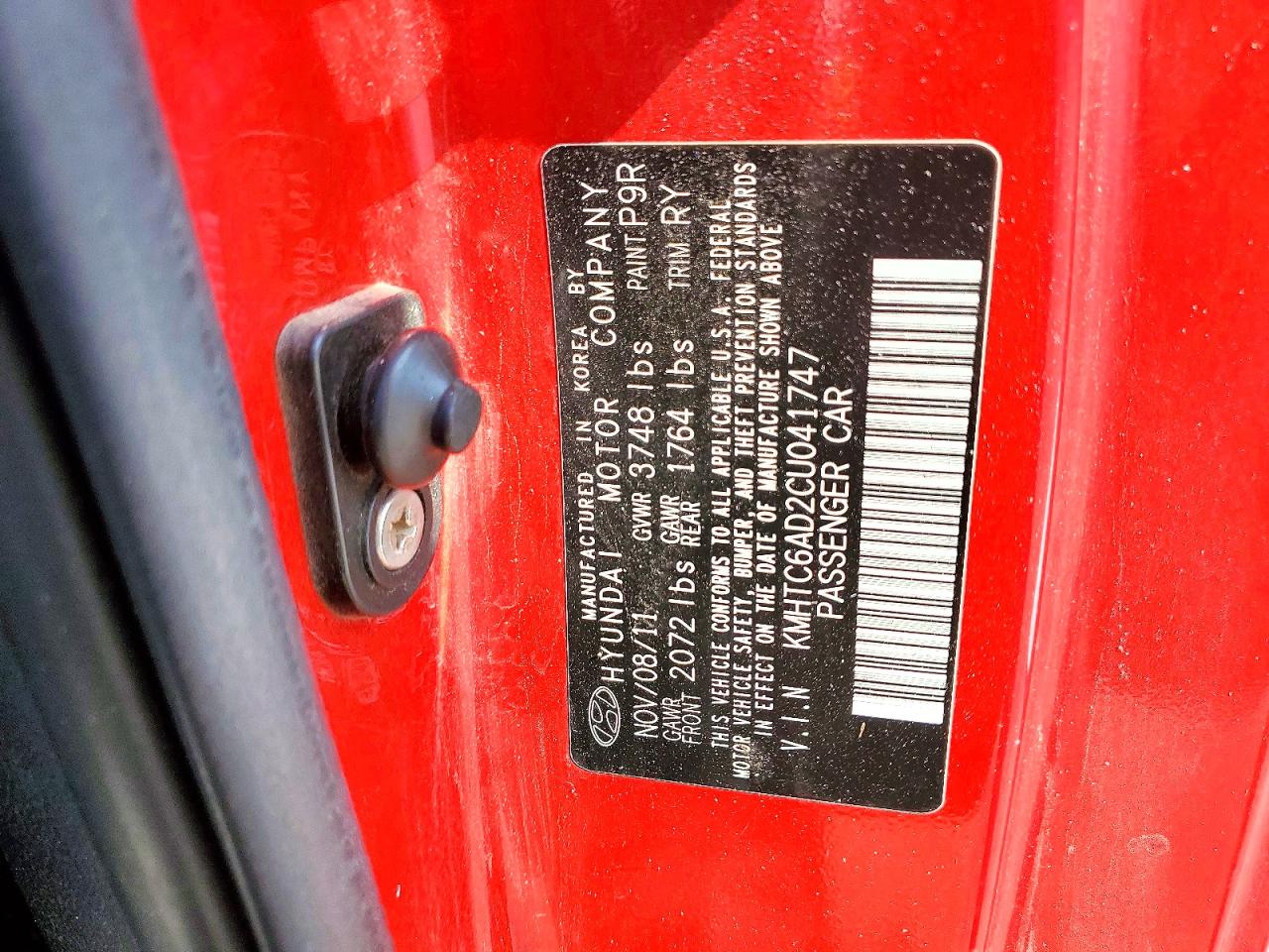 2012 HYUNDAI VELOSTER BASE photo 23