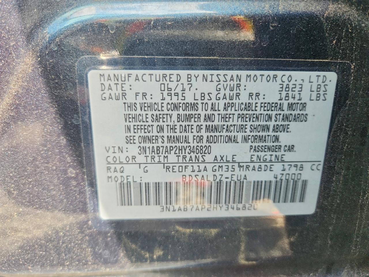 2017 NISSAN SENTRA SV photo 25