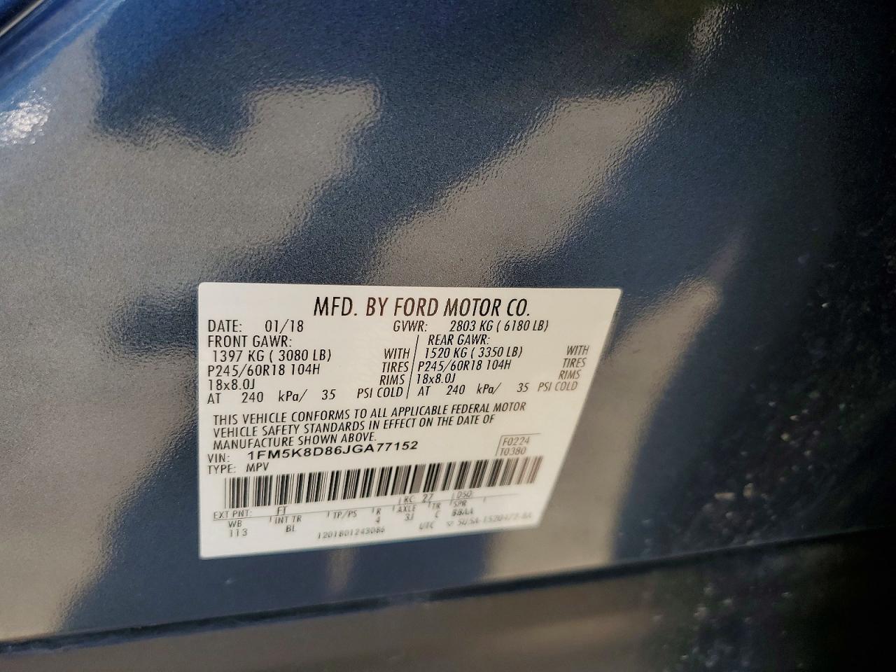 2018 FORD EXPLORER XLT photo 37