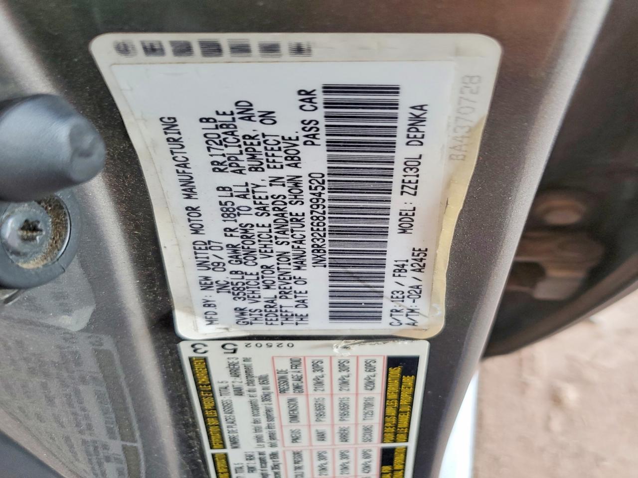 2008 TOYOTA COROLLA LE photo 23