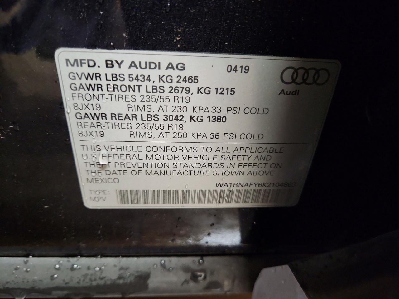 2019 AUDI Q5 PREMIUM PLUS photo 13