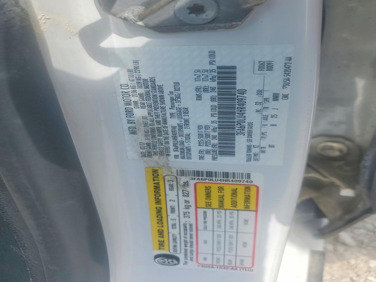 2017 FORD FUSION SE HYBRID photo 23
