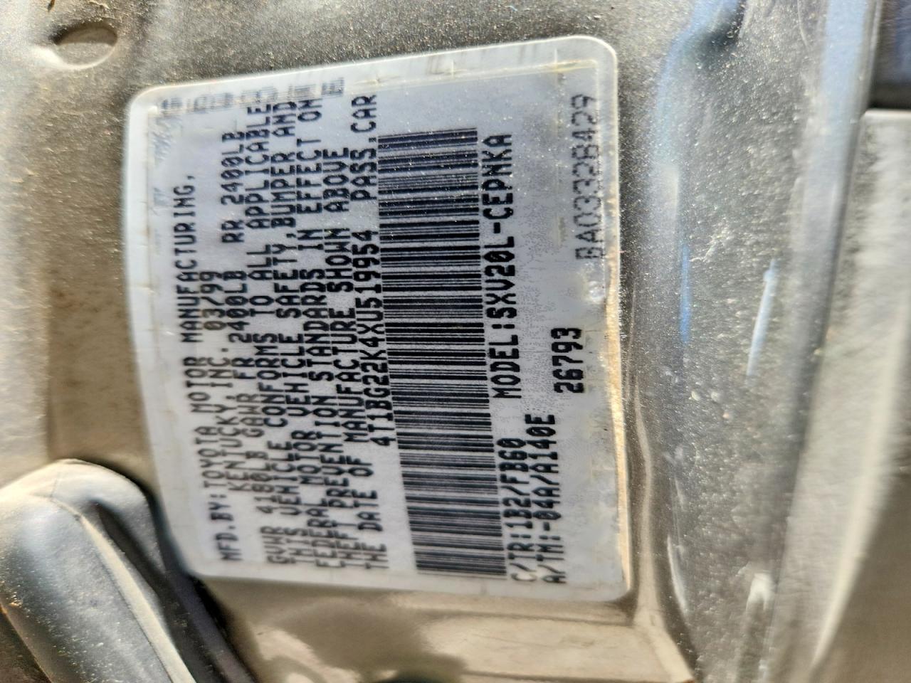 1999 TOYOTA CAMRY LE photo 23