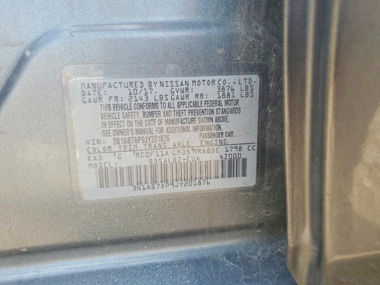 2018 NISSAN SENTRA S photo 23