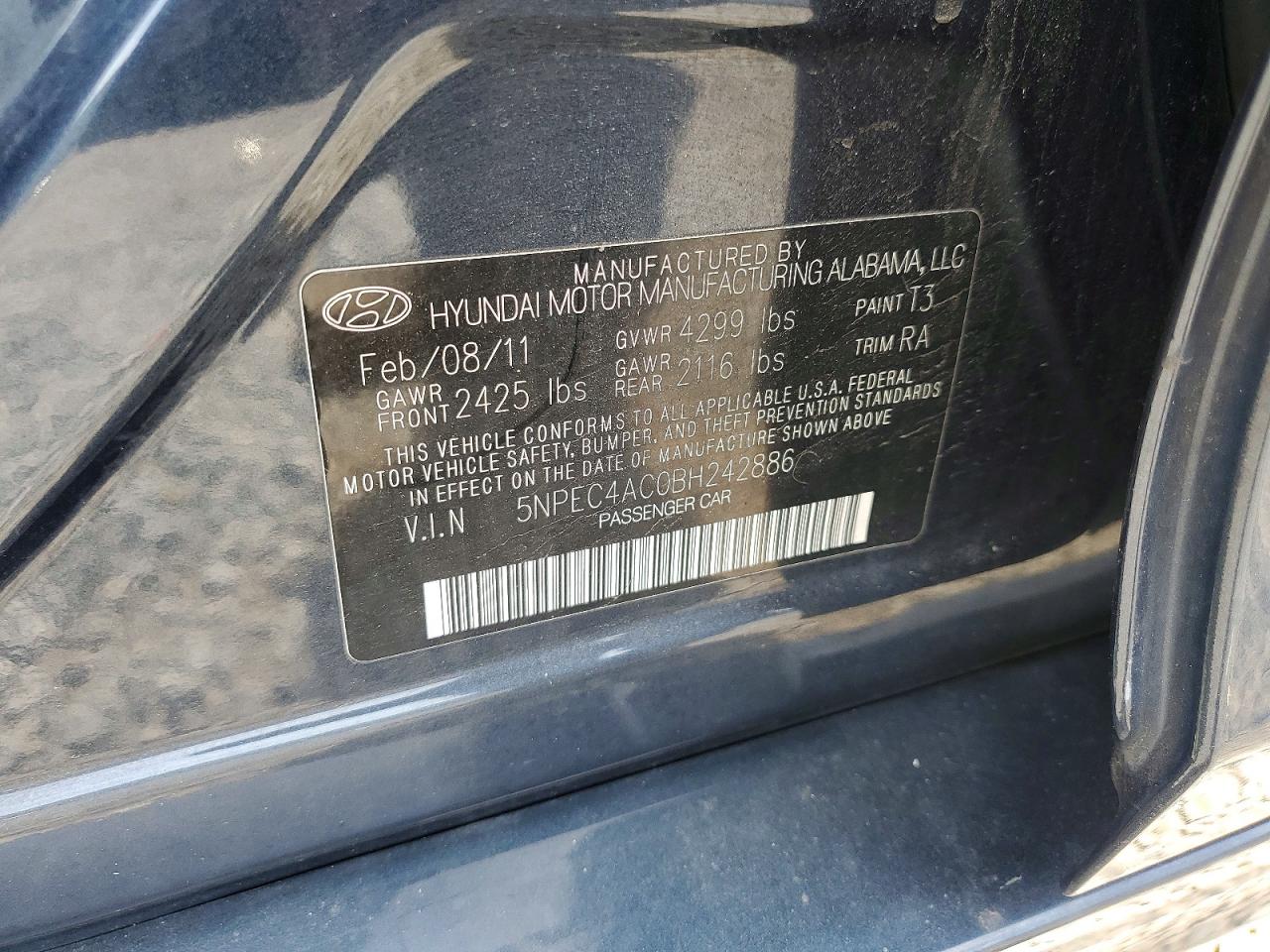 2011 HYUNDAI SONATA LIMITED photo 34