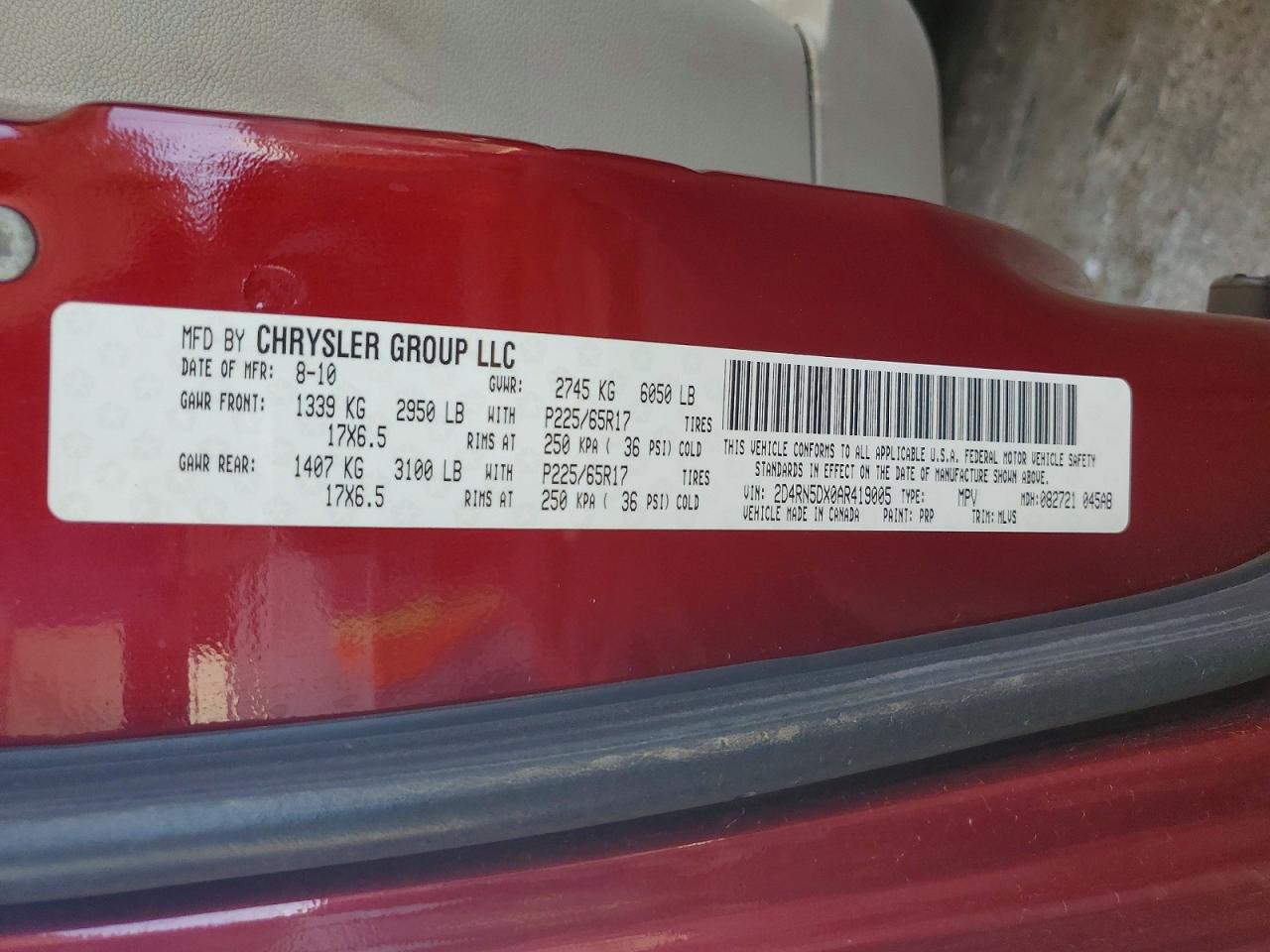 2010 DODGE GRAND CARAVAN SXT photo 40