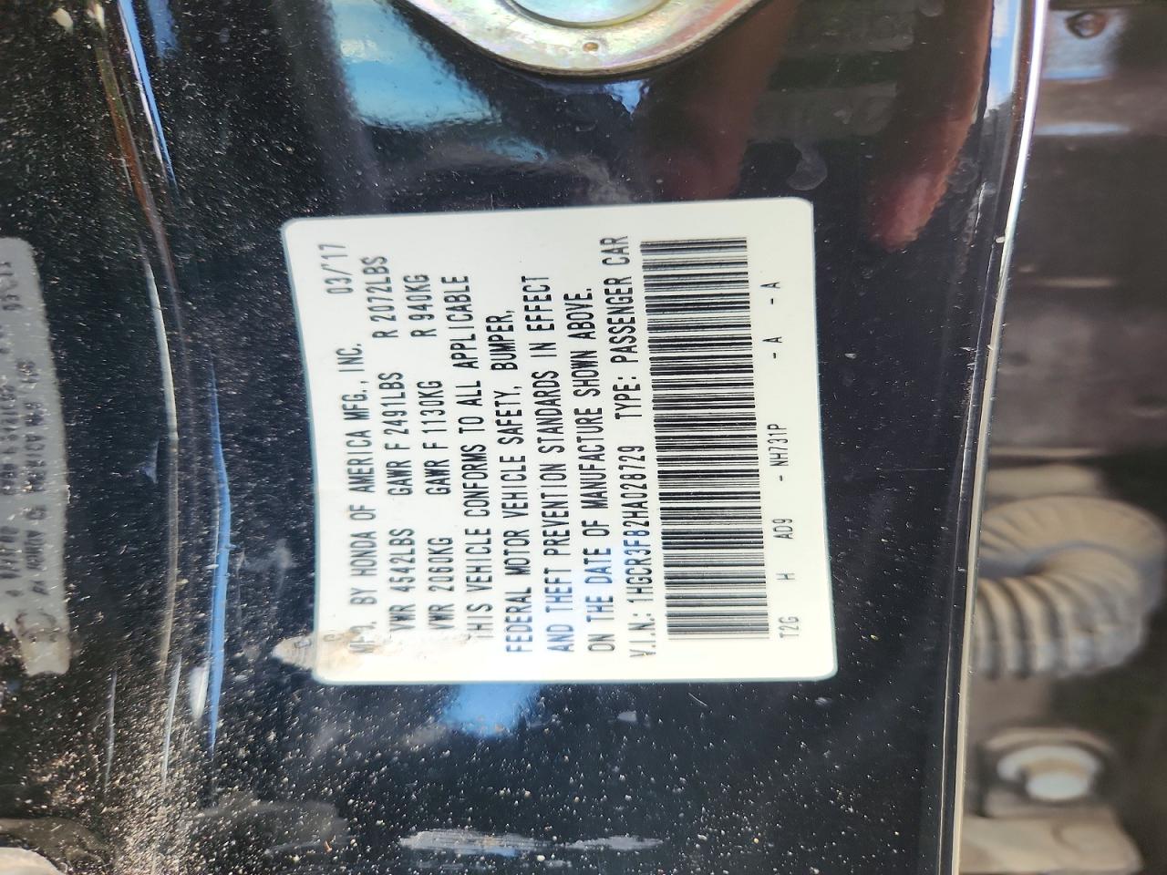 2017 HONDA ACCORD EXL photo 23