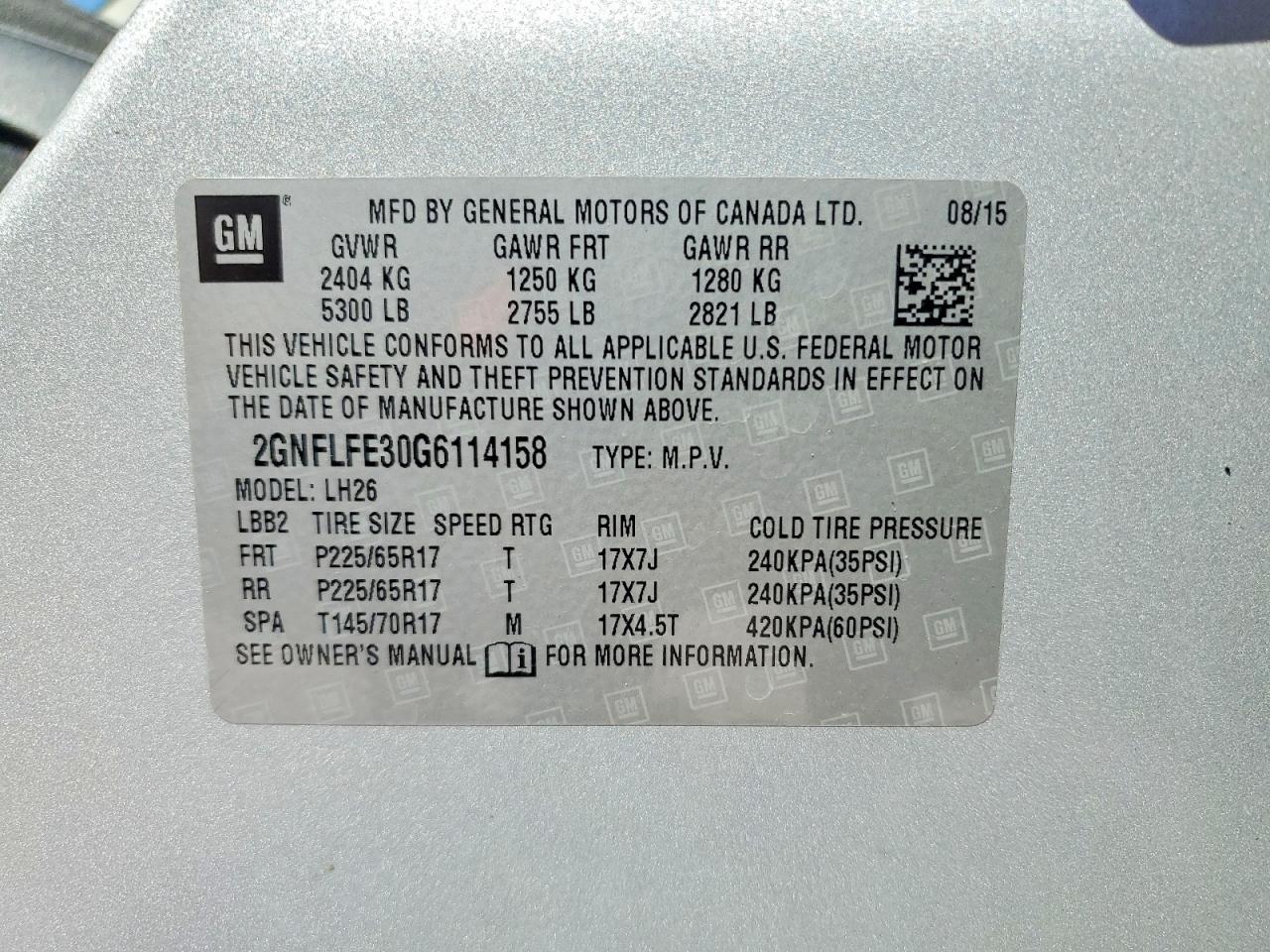 2016 CHEVROLET EQUINOX LT photo 37