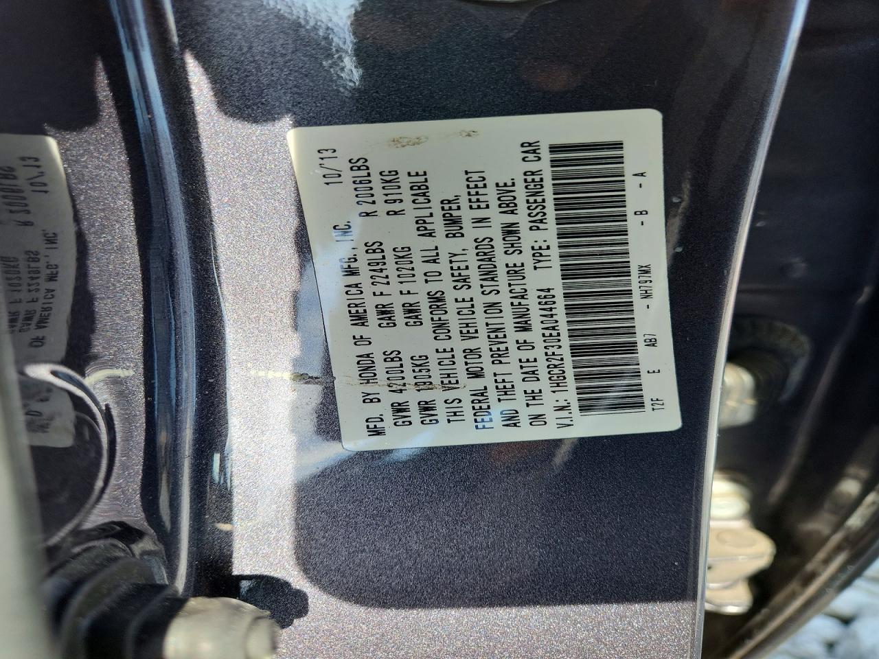 2014 HONDA ACCORD LX photo 37