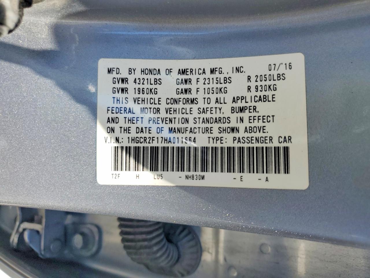 2017 HONDA ACCORD SPORT SPECIAL EDITION photo 34