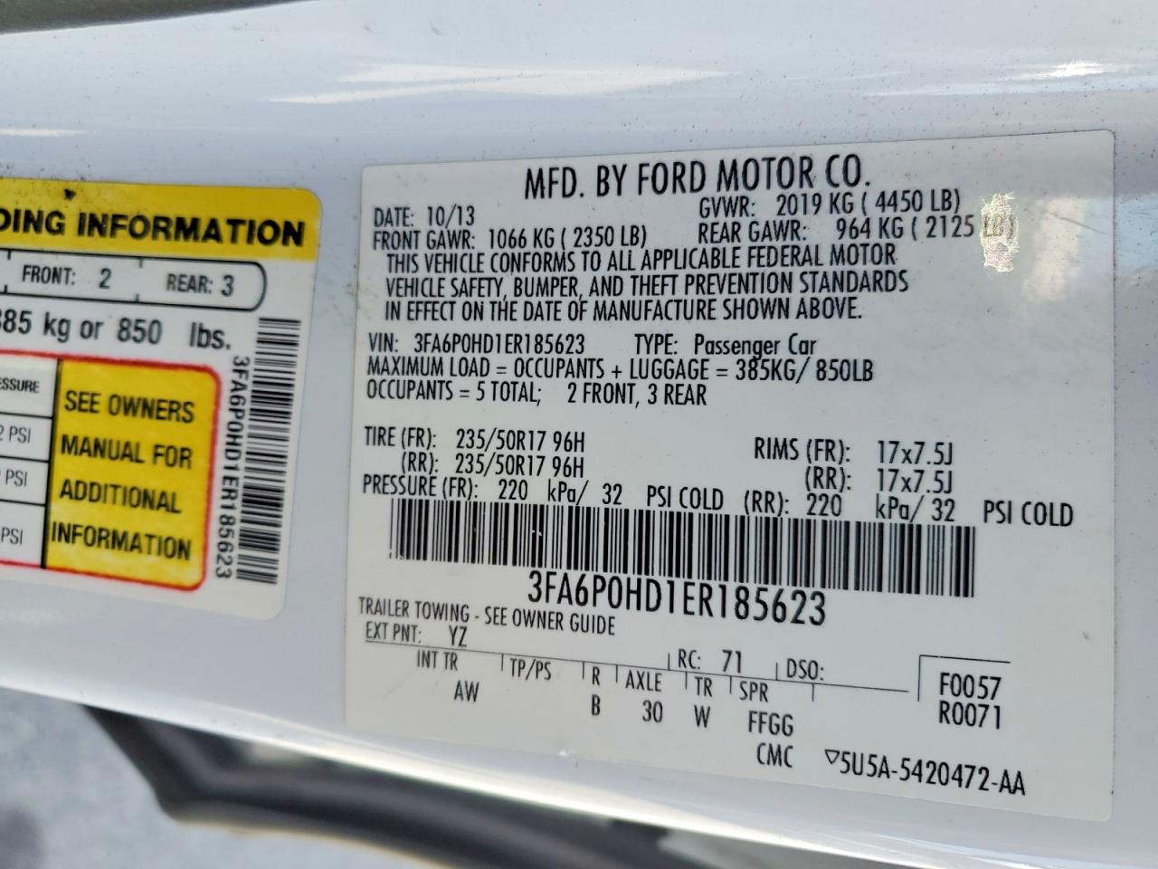 2014 FORD FUSION SE photo 23