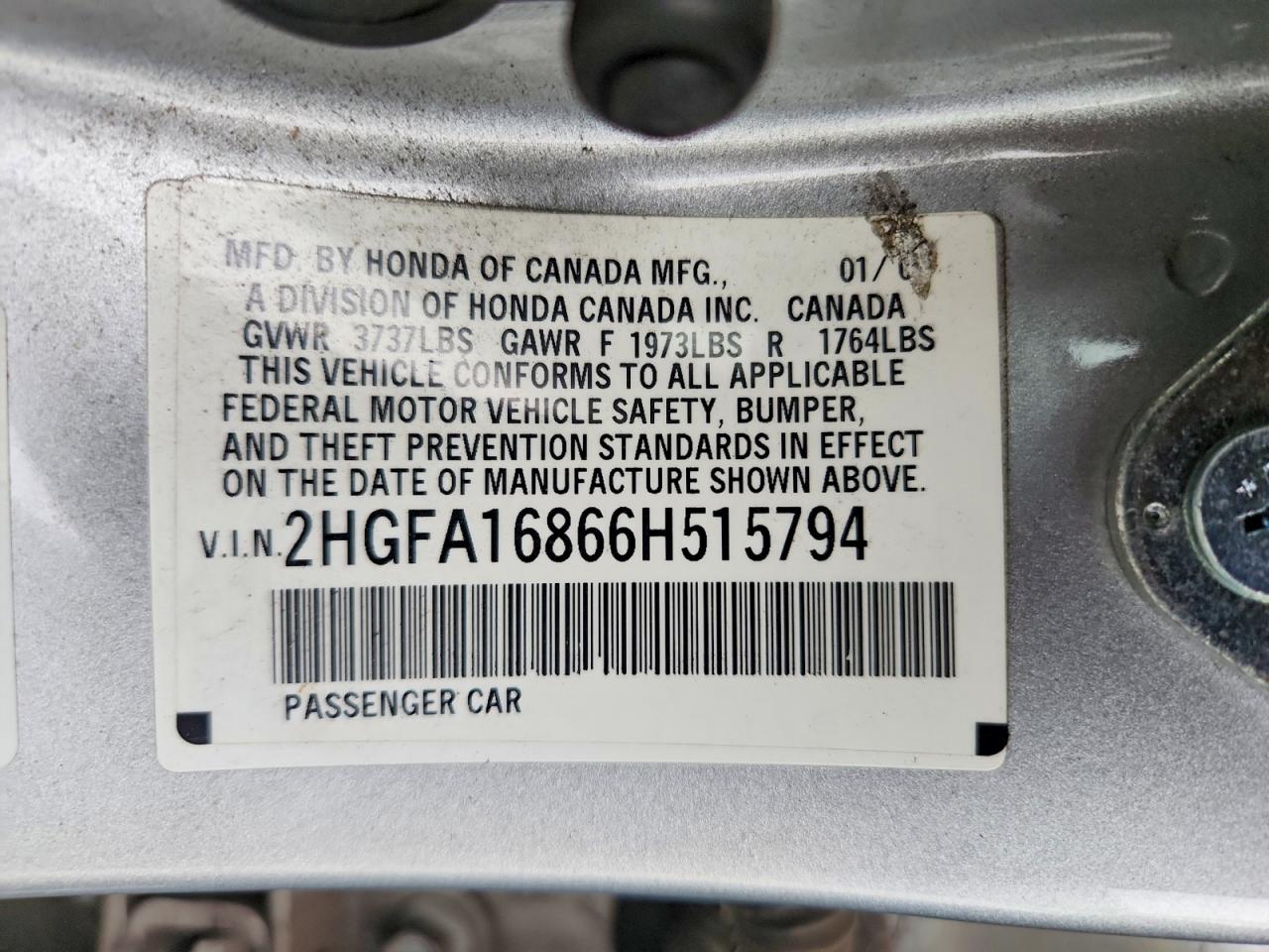 2006 HONDA CIVIC EX photo 37