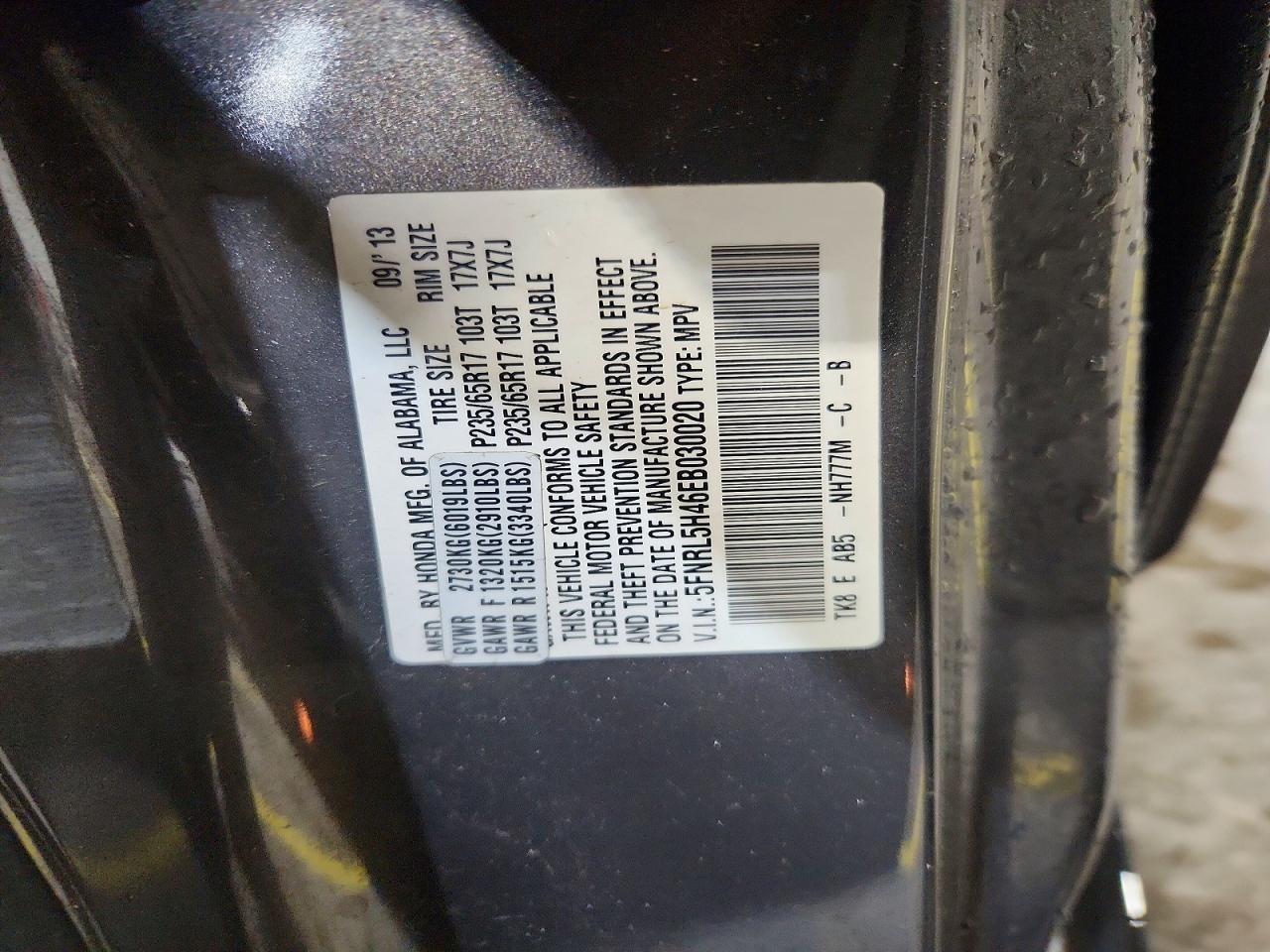 2014 HONDA ODYSSEY EX photo 25