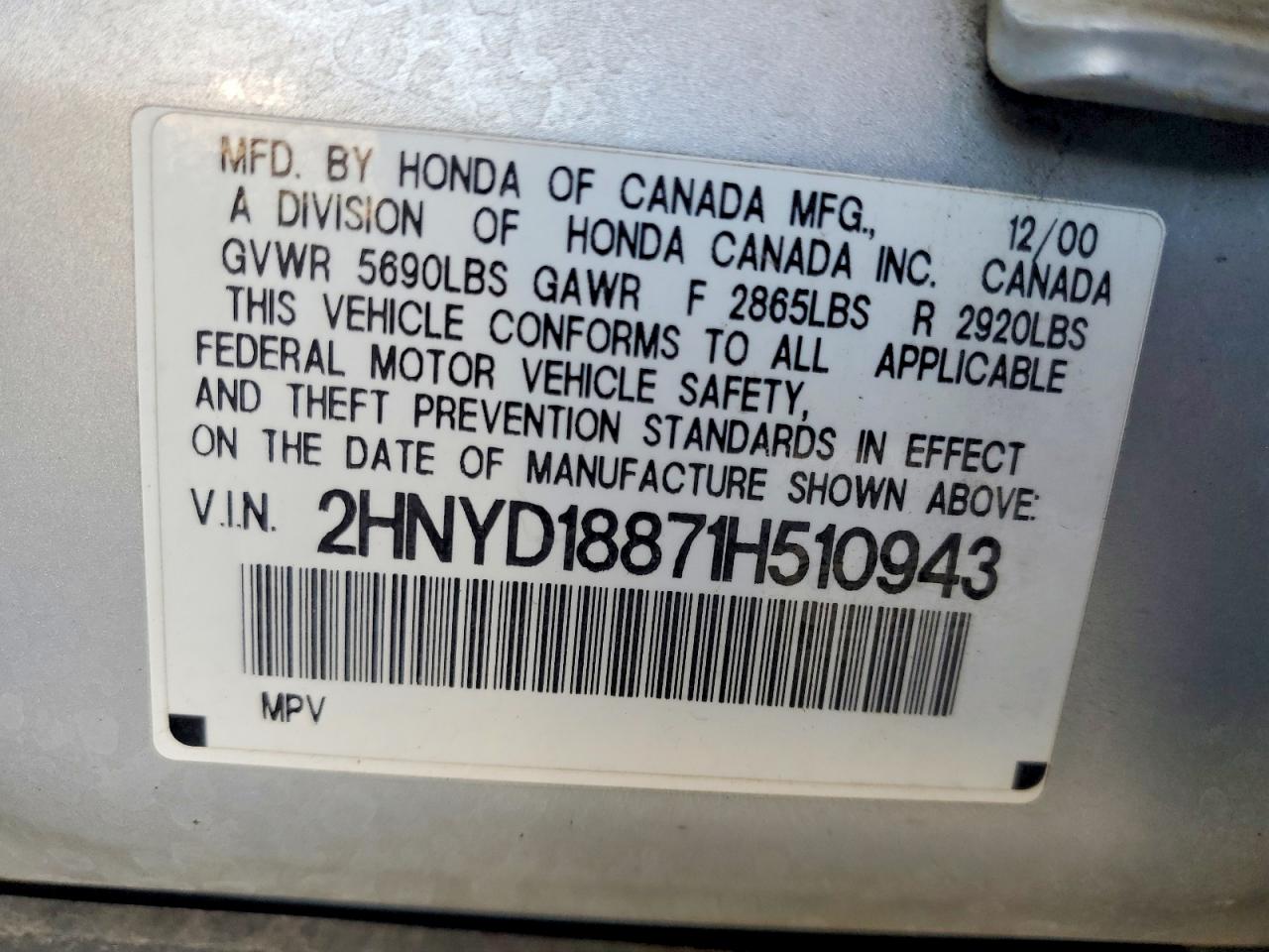 2001 ACURA MDX TOURING photo 37