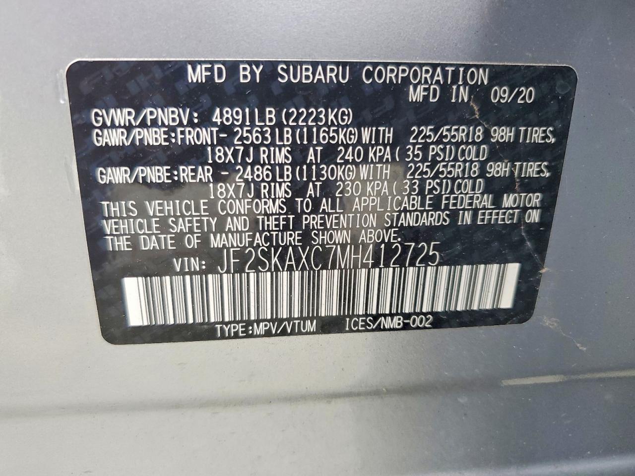 2021 SUBARU FORESTER TOURING photo 34