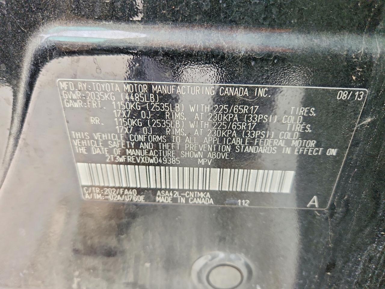 2013 TOYOTA RAV4 XLE photo 37