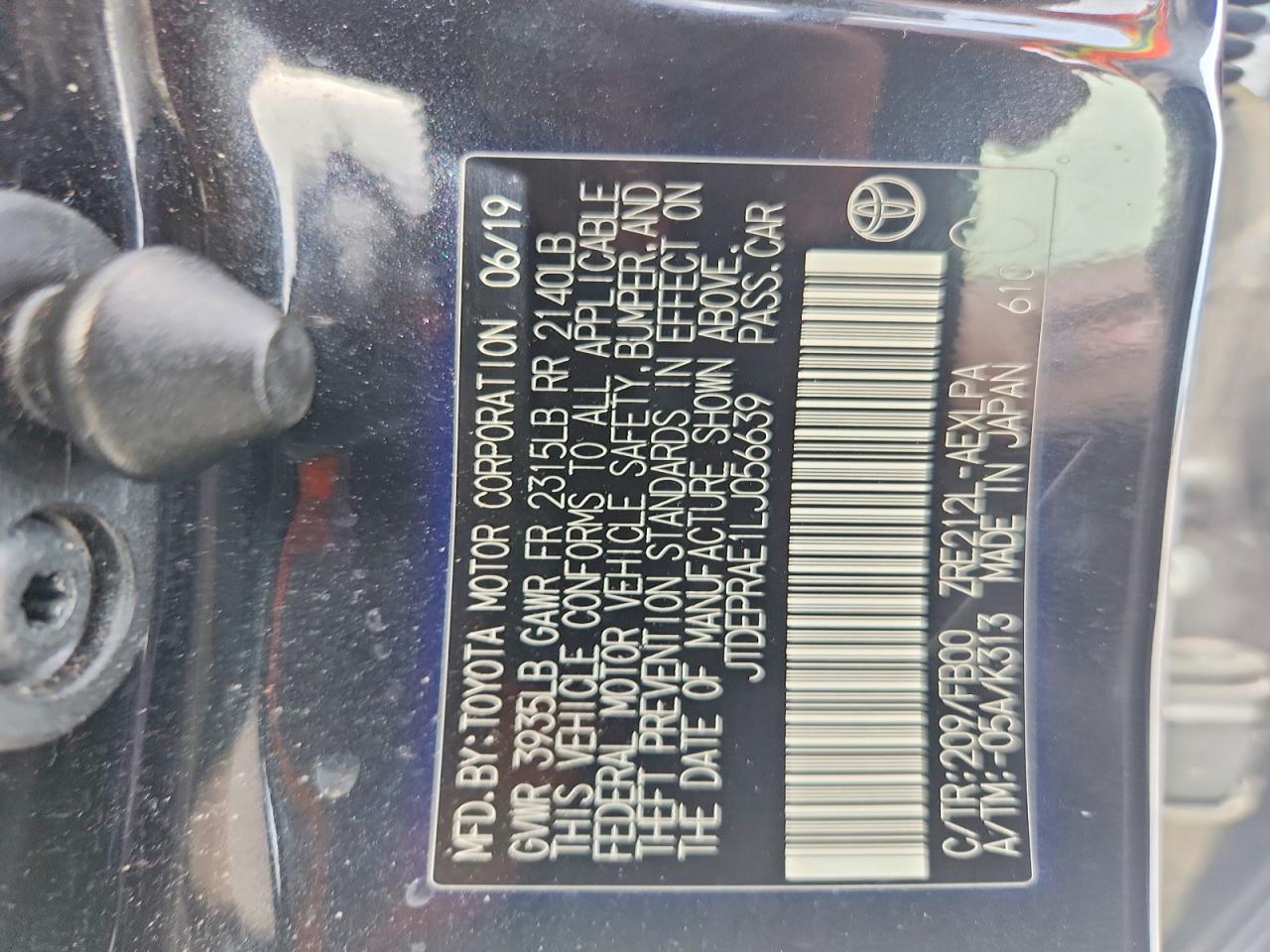 2020 TOYOTA COROLLA LE photo 23