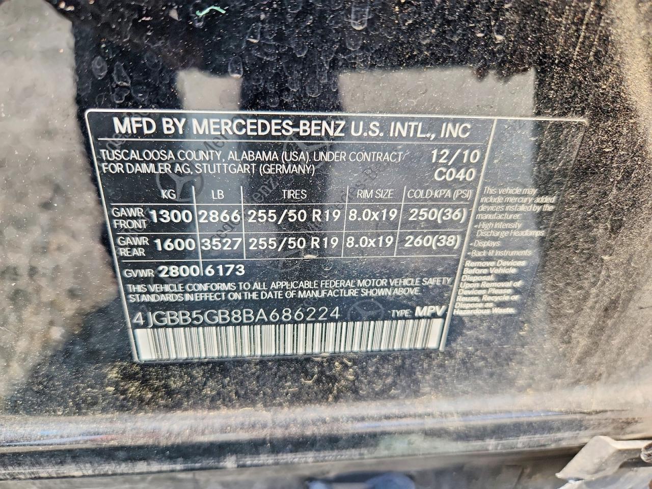2011 MERCEDES-BENZ ML 350 photo 25