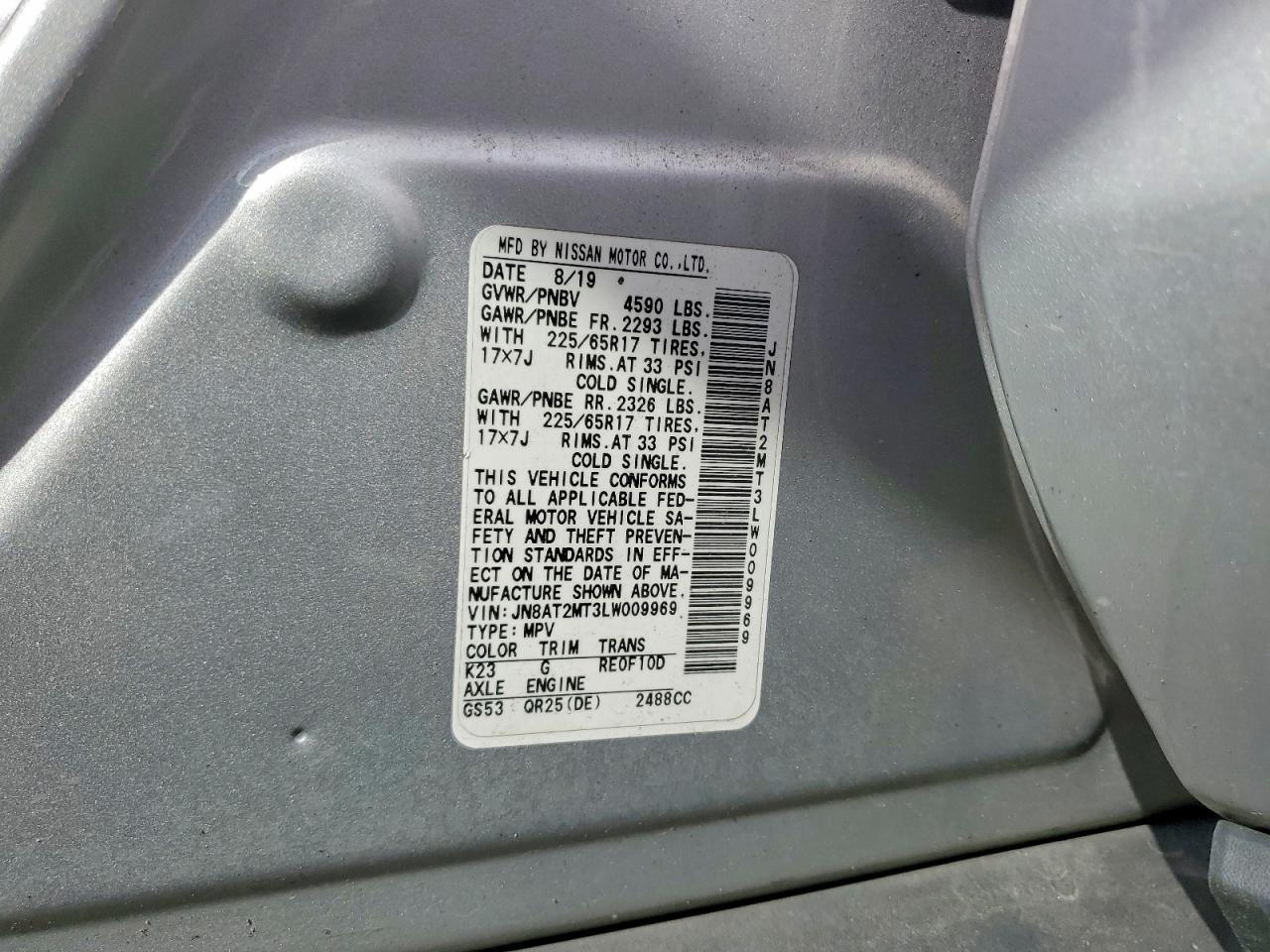 2020 NISSAN ROGUE SV photo 37