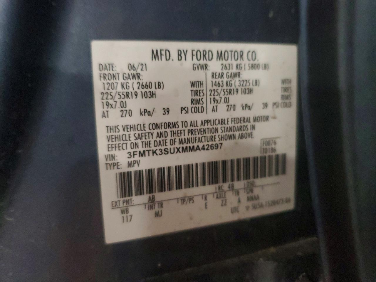 2021 FORD MUSTANG MACH-E PREMIUM photo 23