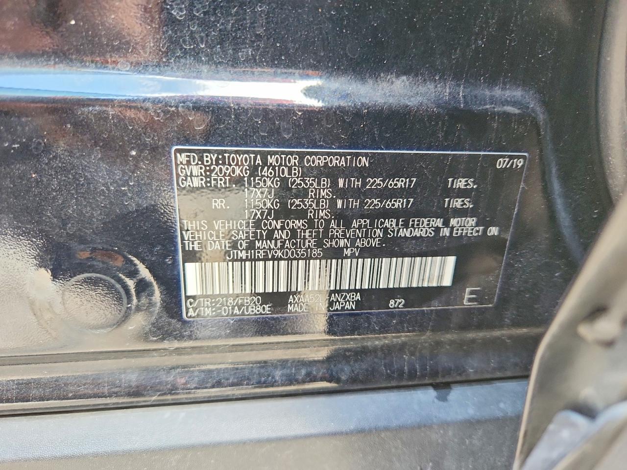 2019 TOYOTA RAV4 LE photo 25