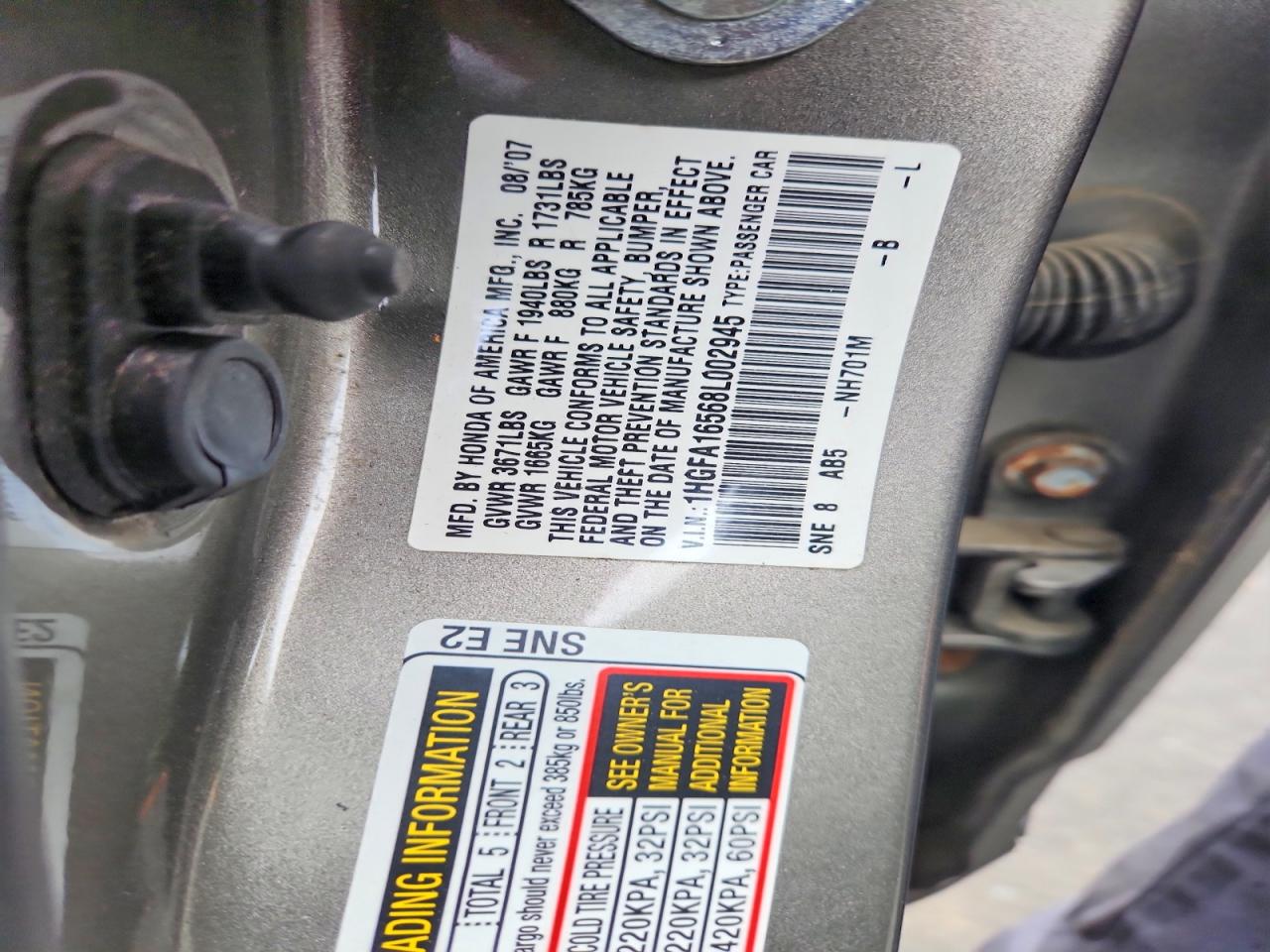 2008 HONDA CIVIC LX photo 13