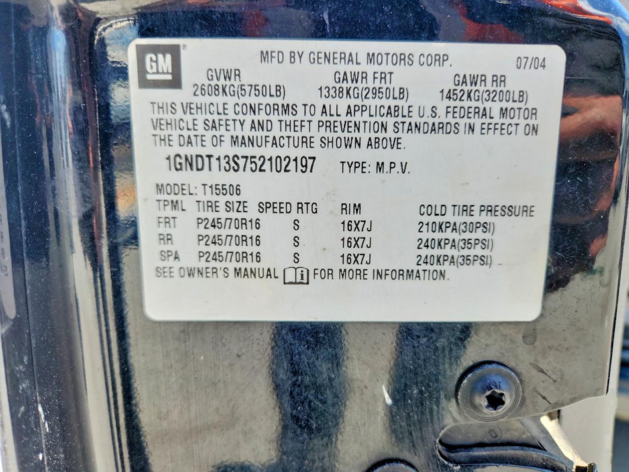 2005 CHEVROLET TRAILBLAZER LS photo 27
