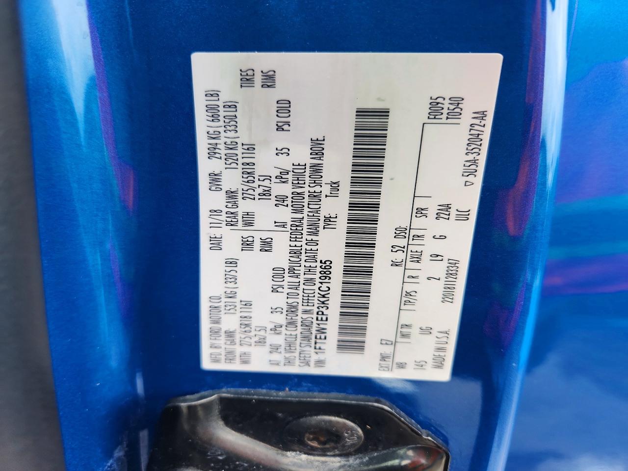 2019 FORD F150 SUPERCREW photo 37