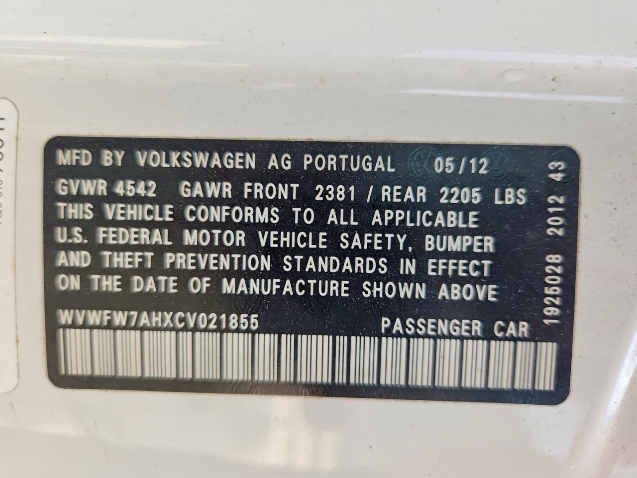 2012 VOLKSWAGEN EOS LUX photo 12